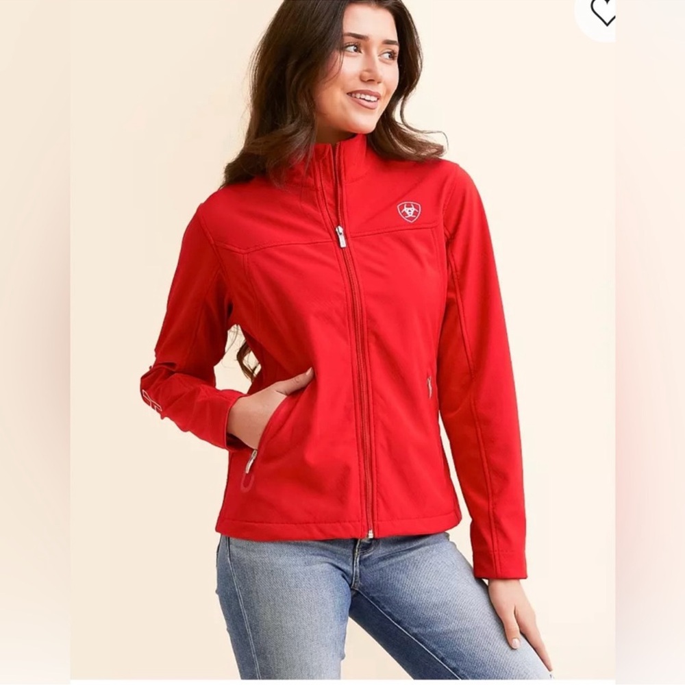 NWT Ariat Tek Classic Team Softshell Mexico Jacket Red Sizes S Western Cowgirl